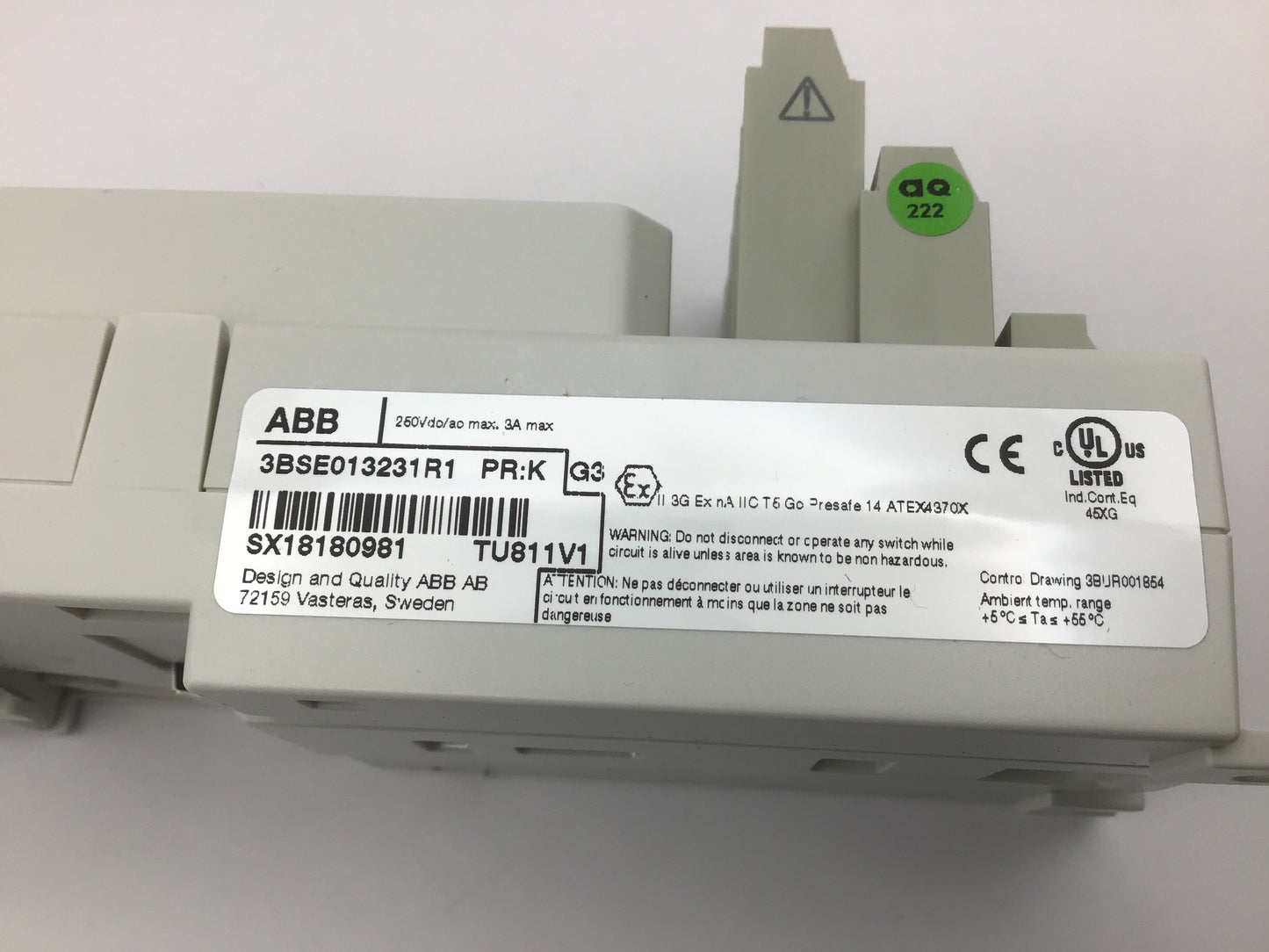 Compact Module Termination Unit 1x8 signal terminals - ABB - 3BSE013231R1